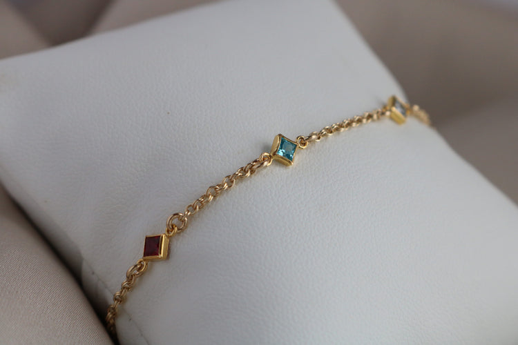 Family Prism Bracelet -Family Birthstone Bracelet