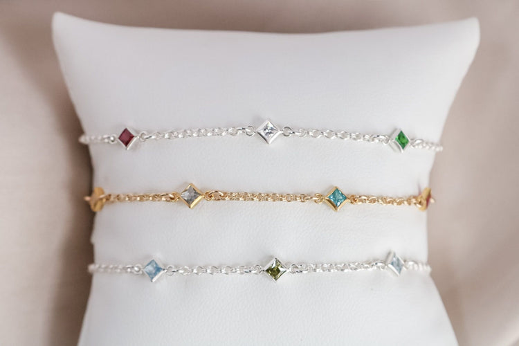 Family Prism Bracelet -Family Birthstone Bracelet