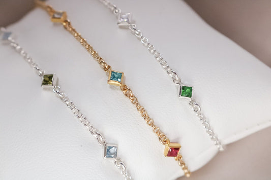 Family Prism Bracelet -Family Birthstone Bracelet