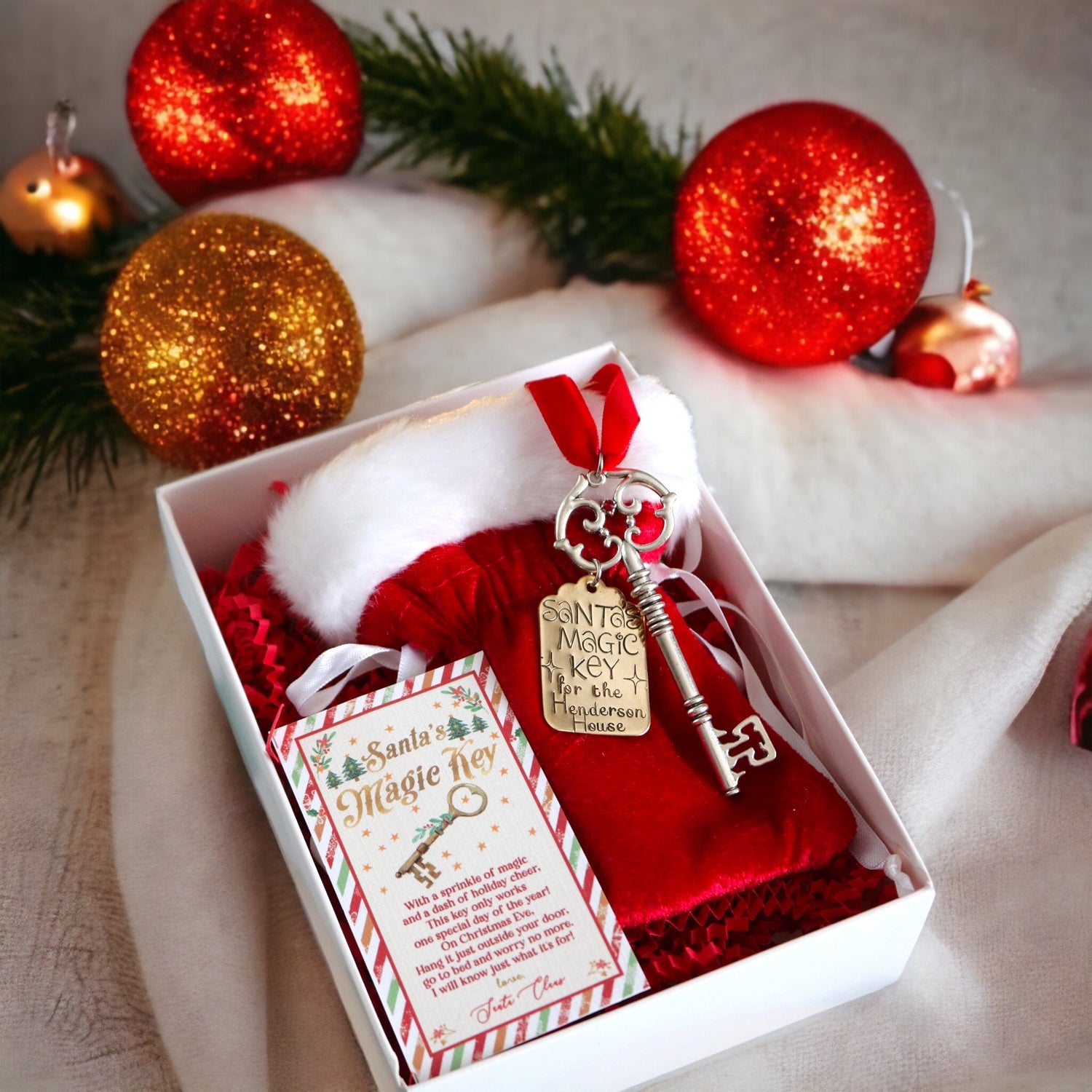 Personalized Santa's Magic Key  Personalized Christmas Decorations