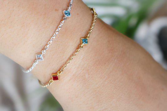 Family Prism Bracelet -Family Birthstone Bracelet
