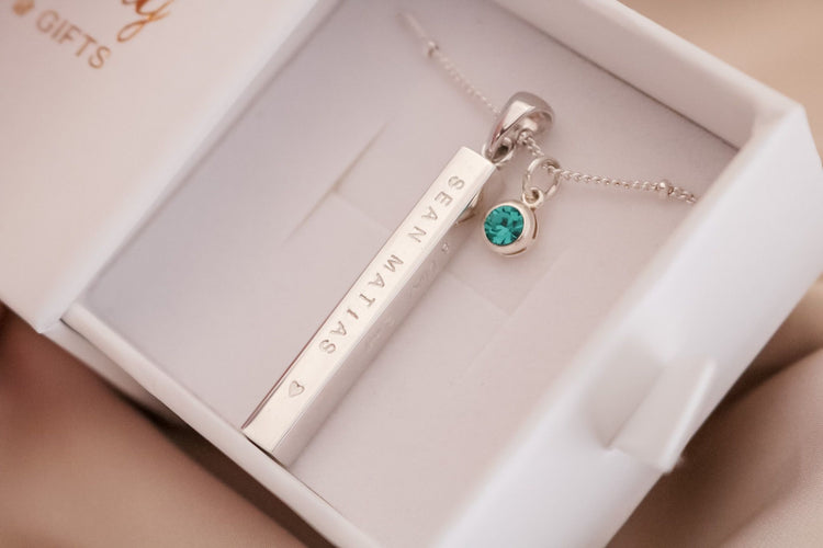 New Baby Birth Stat Necklace