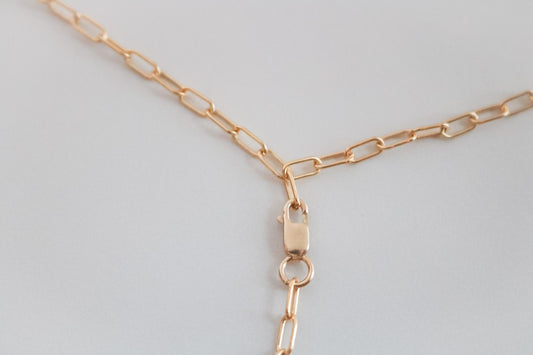 Adjustable Paperclip Chain Necklace